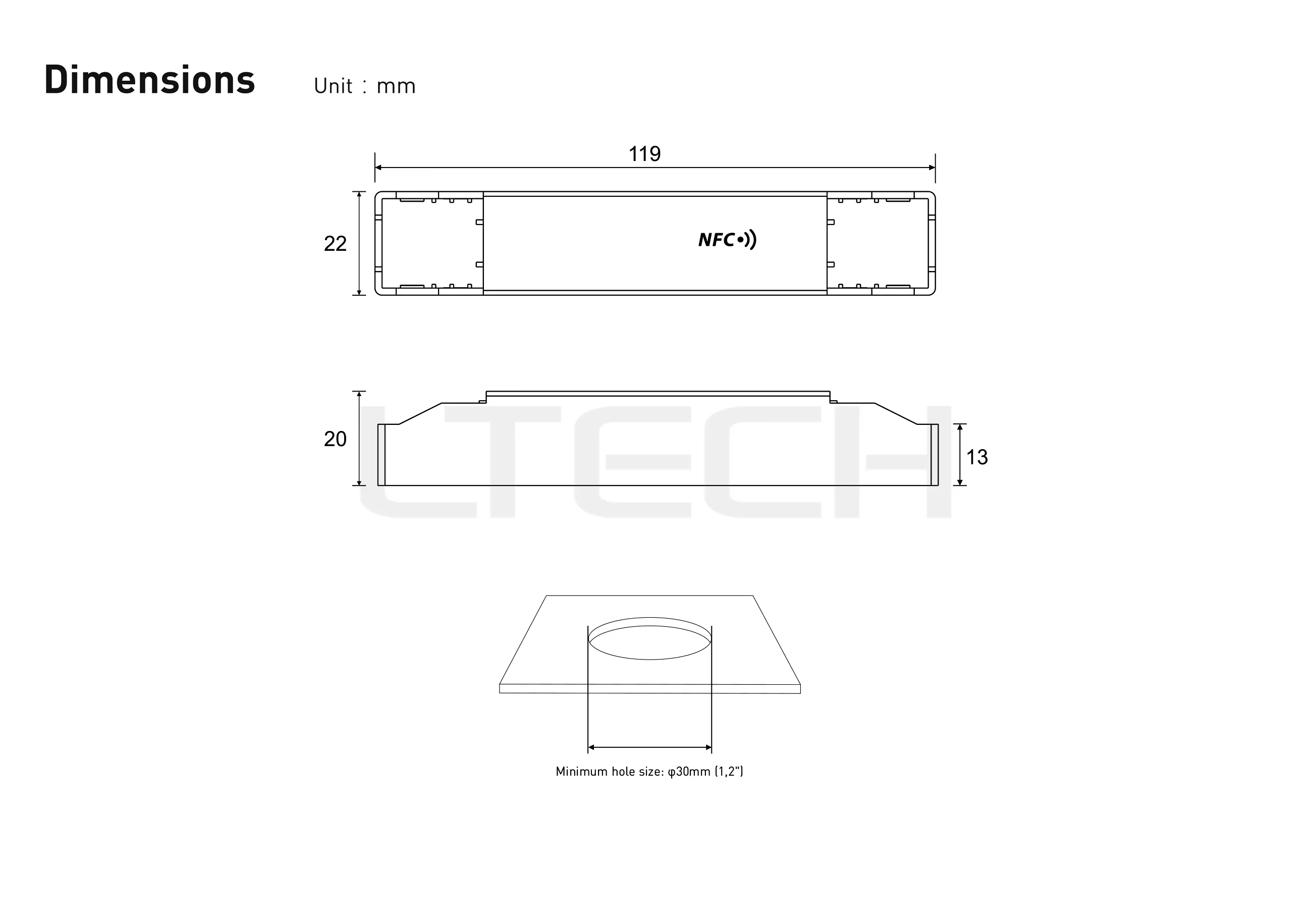 Intelligent LED Driver, DALI  0-100% Dim, PWM Digital Dim,DALI DT6, CC 6W 350-700mA 2-18Vdc. SE-6-350-700-G1D  LTECH DALI Constant Current